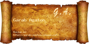 Garab Agaton névjegykártya